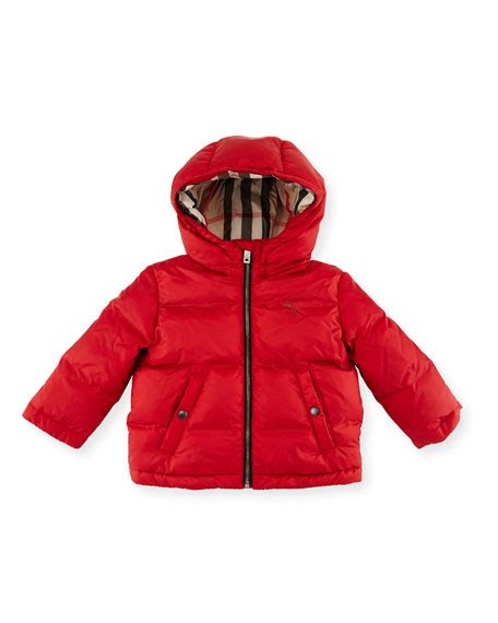 burberry rio hooded reversible puffer jacket size 6m-3y|Women’s Puffer Jackets .